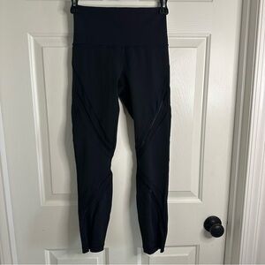 Lululemon Wunder Under 25” Black High Rise Mesh Pants Align Luon Times 7/8